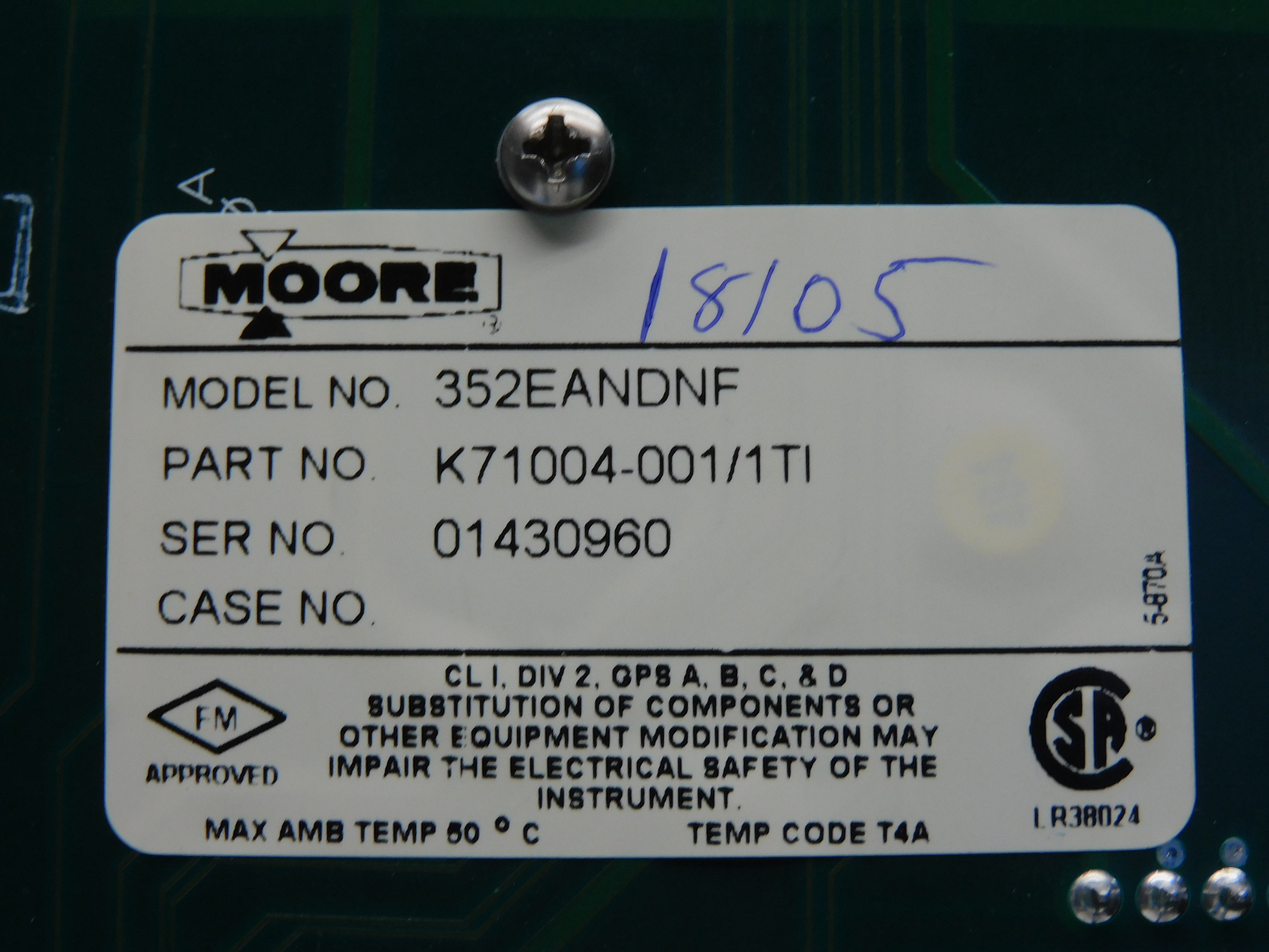 MOORE 352EANDNF K71004-001/1TI UNMP