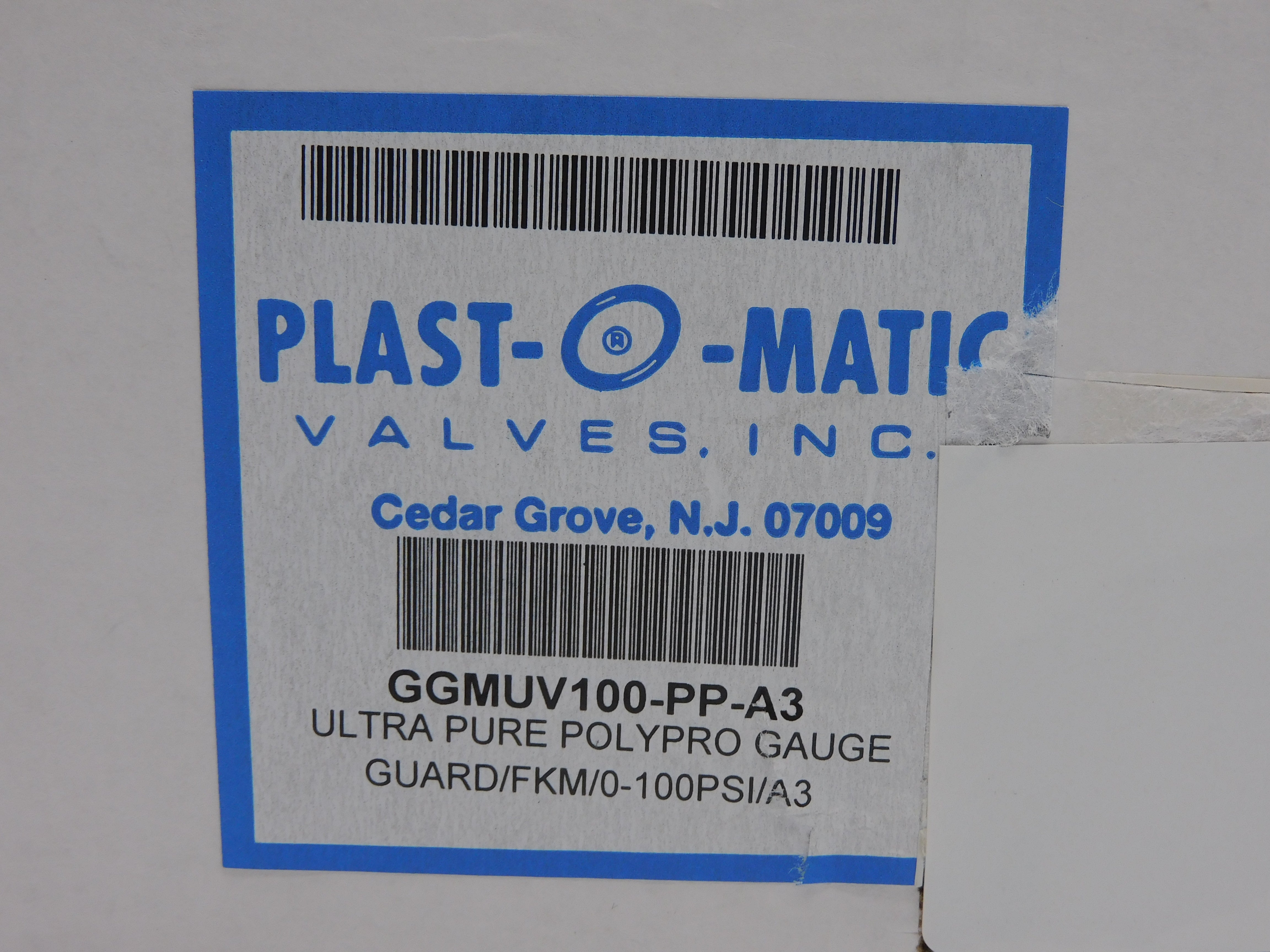 PLAST-O-MATIC GGMUV100-PP-A3 100PSI NSMP
