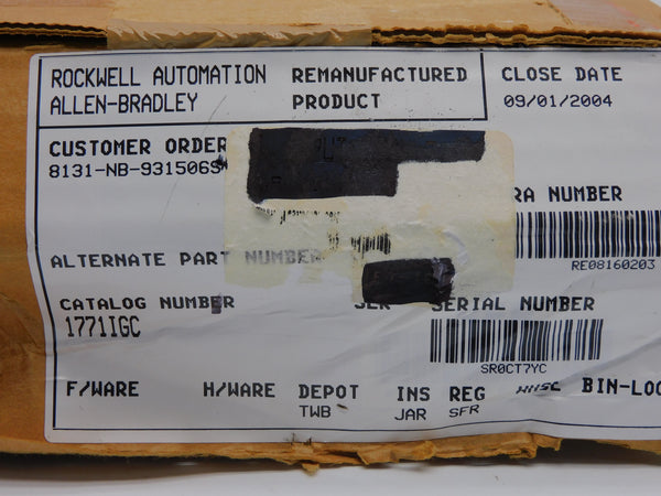 ALLEN BRADLEY 1771-IGC REMAN