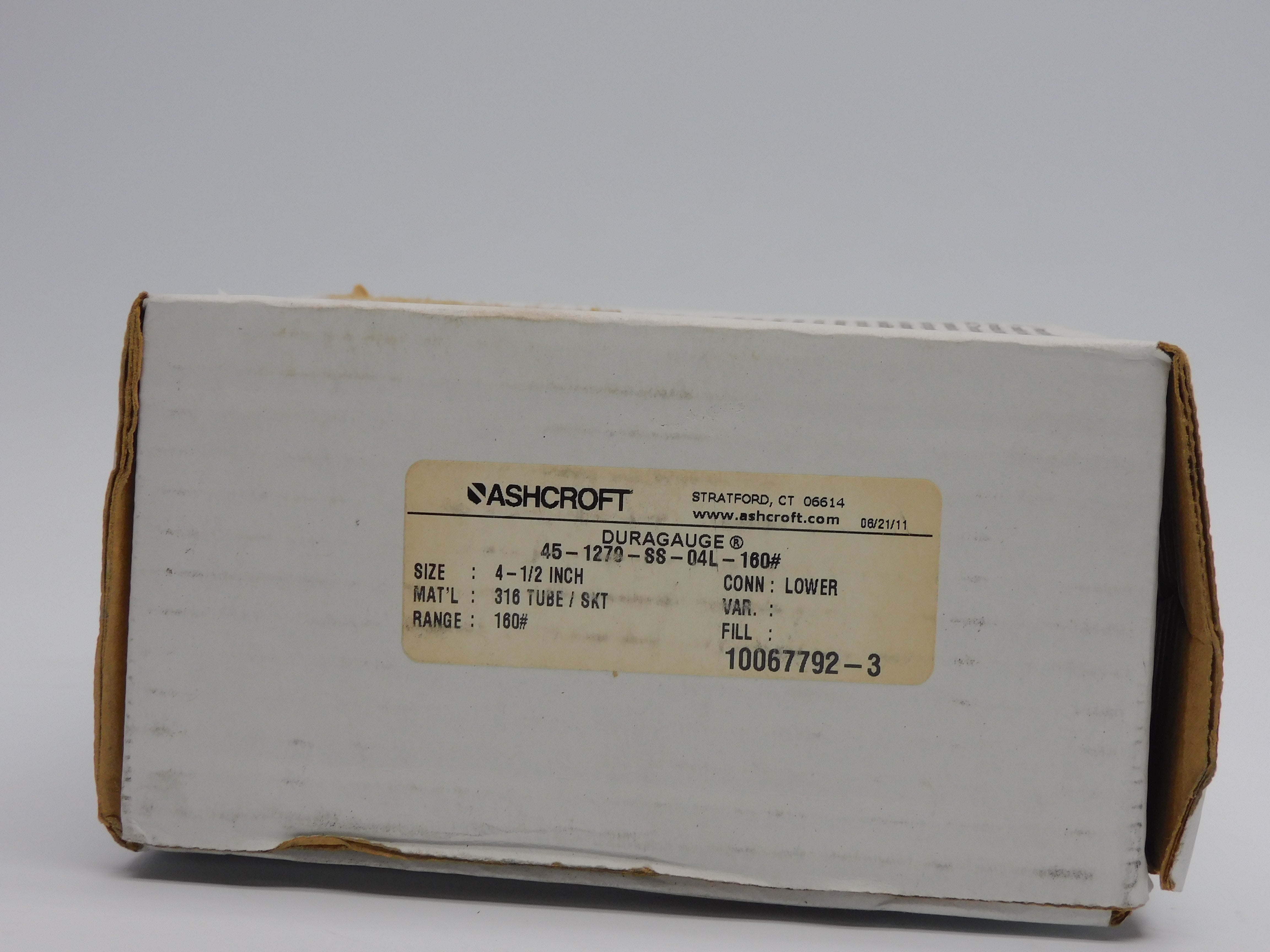 ASHCROFT 45-1270-SS-04L-160# 160PSI NSMP