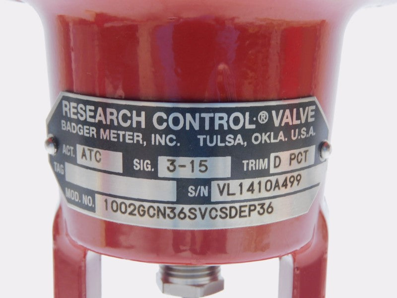 RESEARCH CONTROL 1002GCN36SVCSDEF36 3-15PSI NSNP