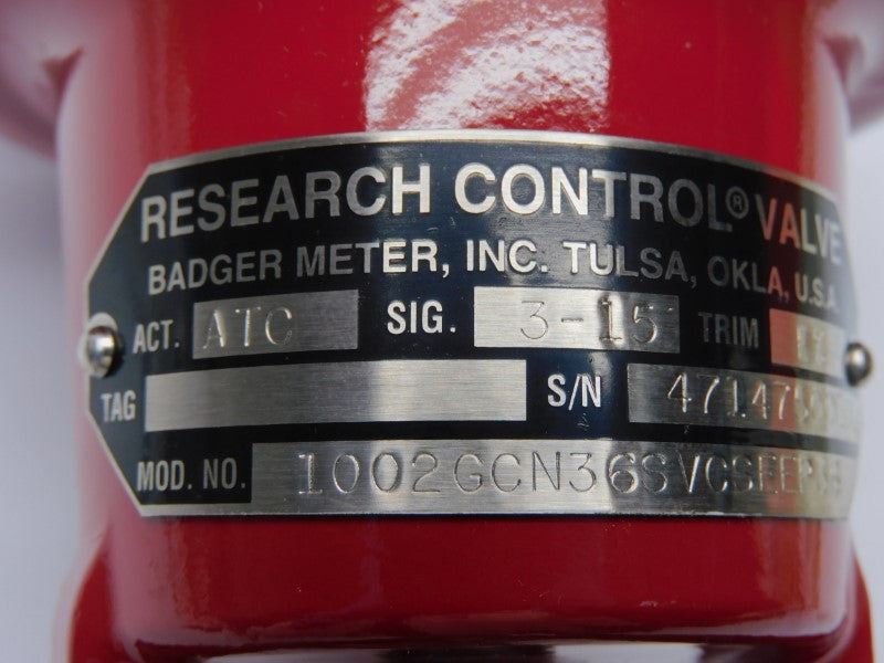 RESEARCH CONTROL 1002GCN36SVCSEEP36 3-15PSI NSNP