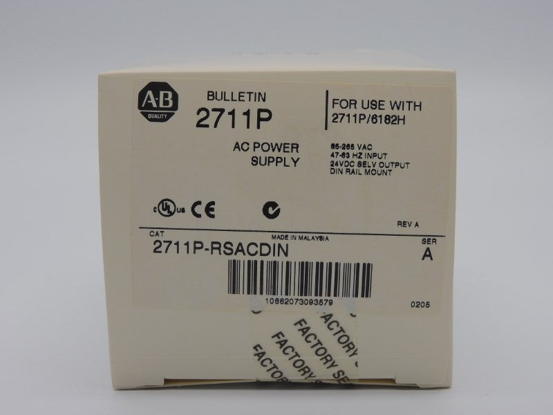 ALLEN BRADLEY 2711P-RSACDIN SER. A 85-265VAC NSFS