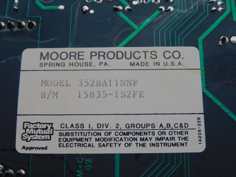 MOORE PRODUCTS 352BA11NNF 15835-1S2FE UNMP