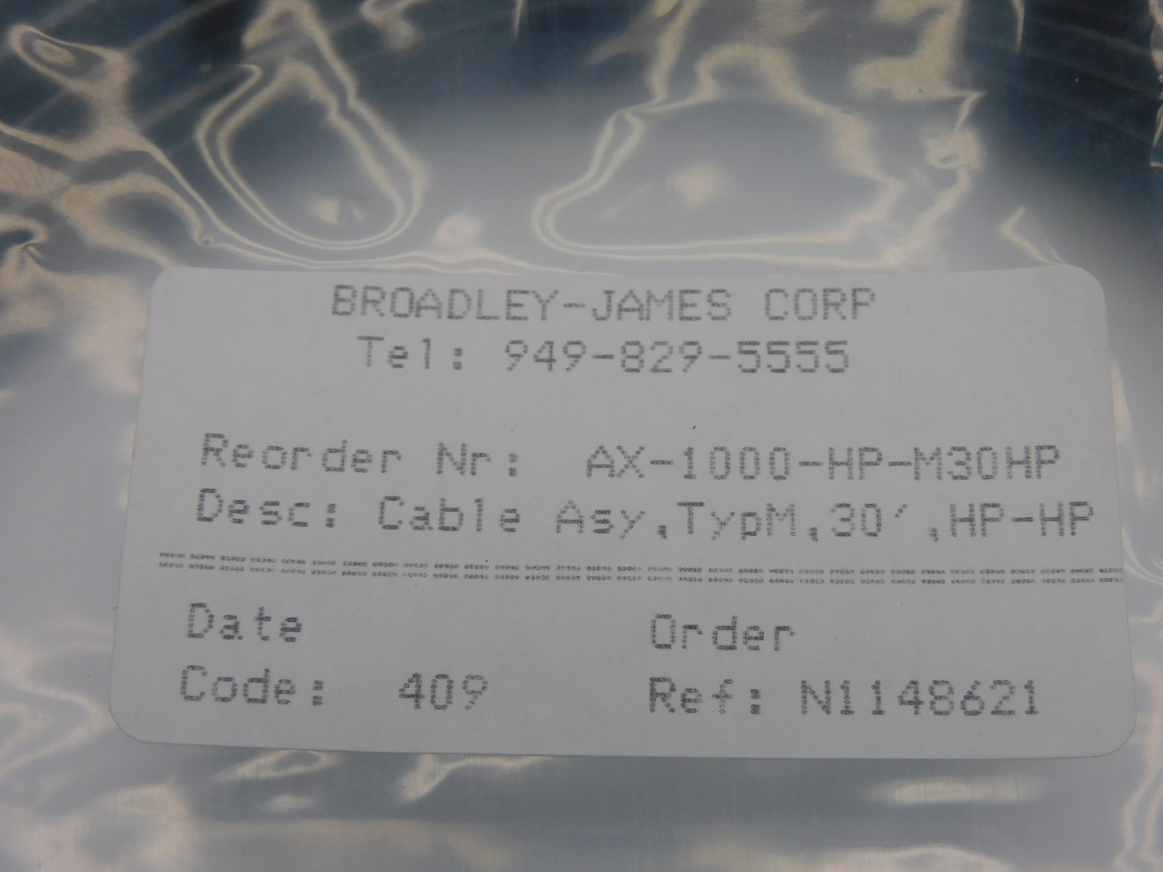BROADLEY JAMES AX-1000-HP-M30HP 30' NSMP