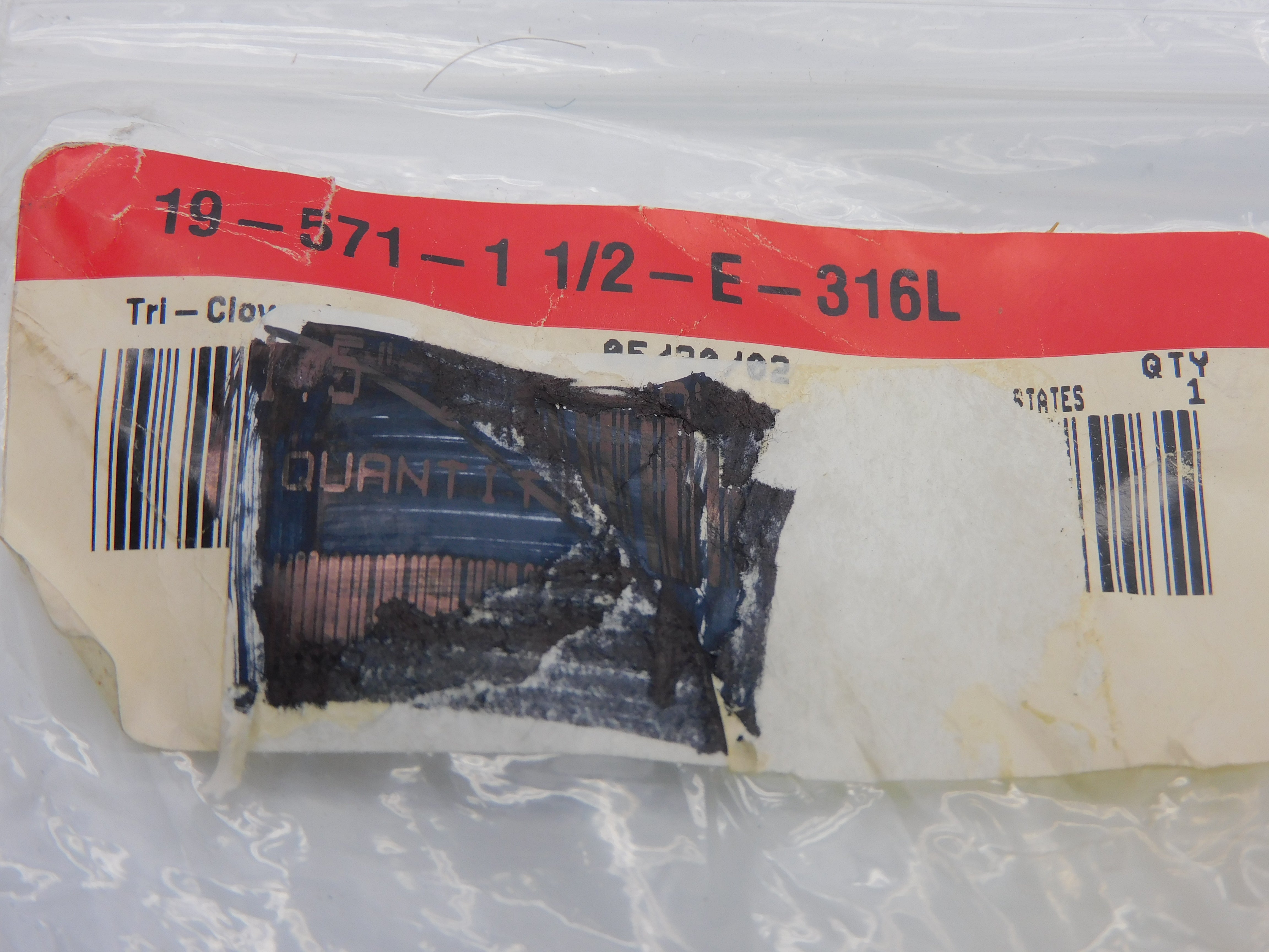 TRI-CLOVER 19-571-1-1/2-E-316L NSMP