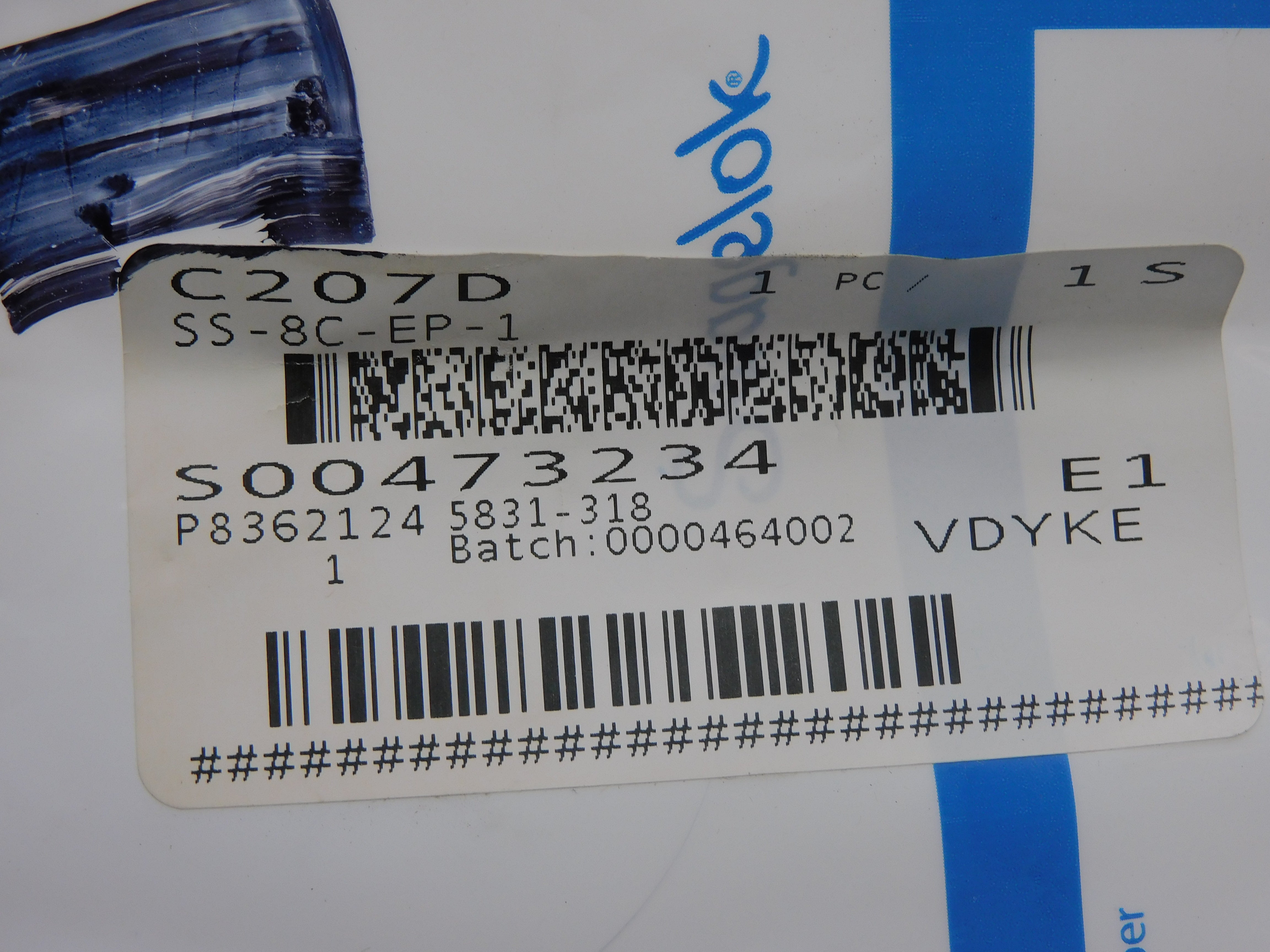 SWAGELOK SS-8C-EP-1 NSMP