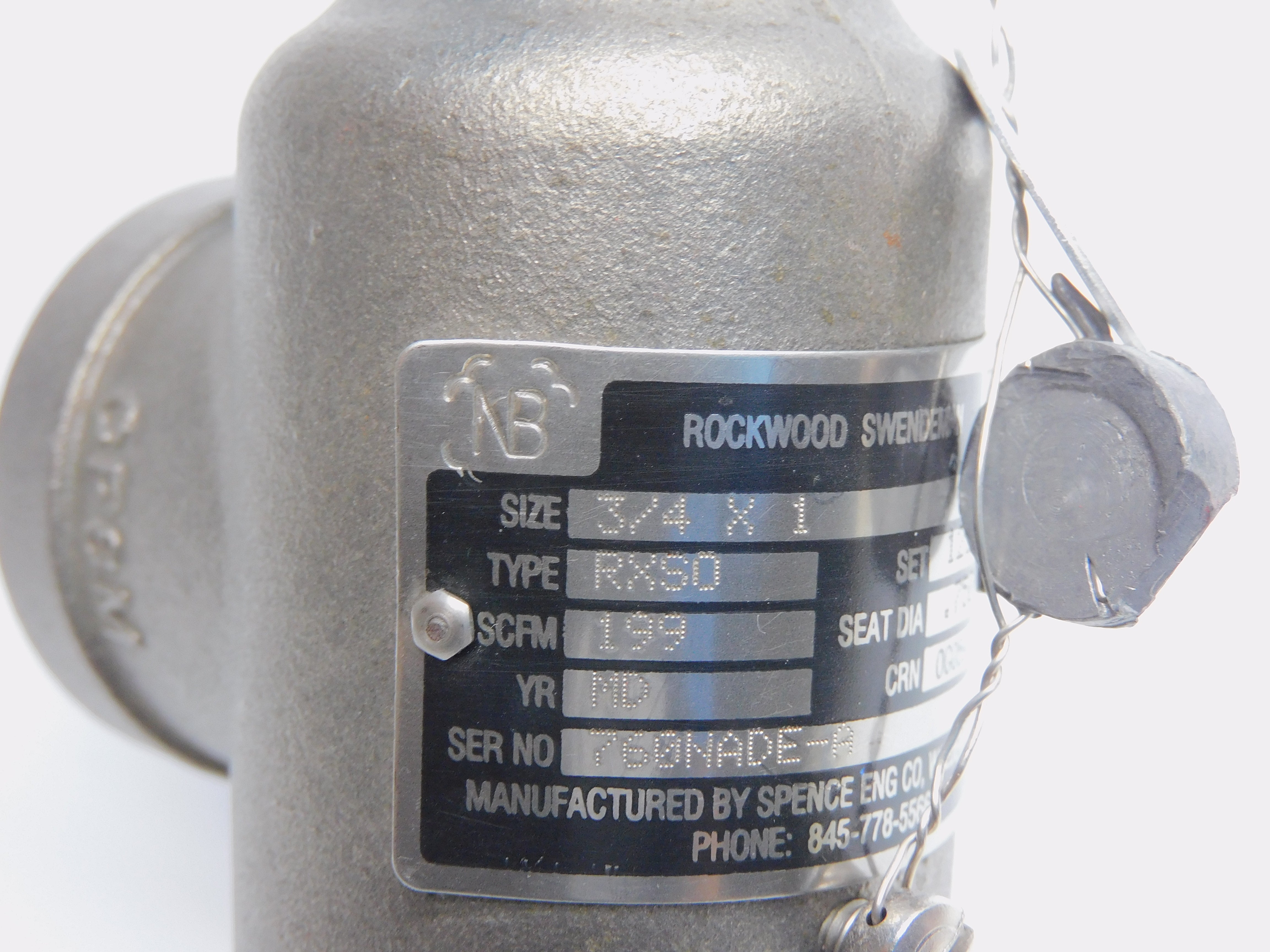 ROCKWOOD SWENDEMAN RXS0 125PSI 3/4"X1" NSNP