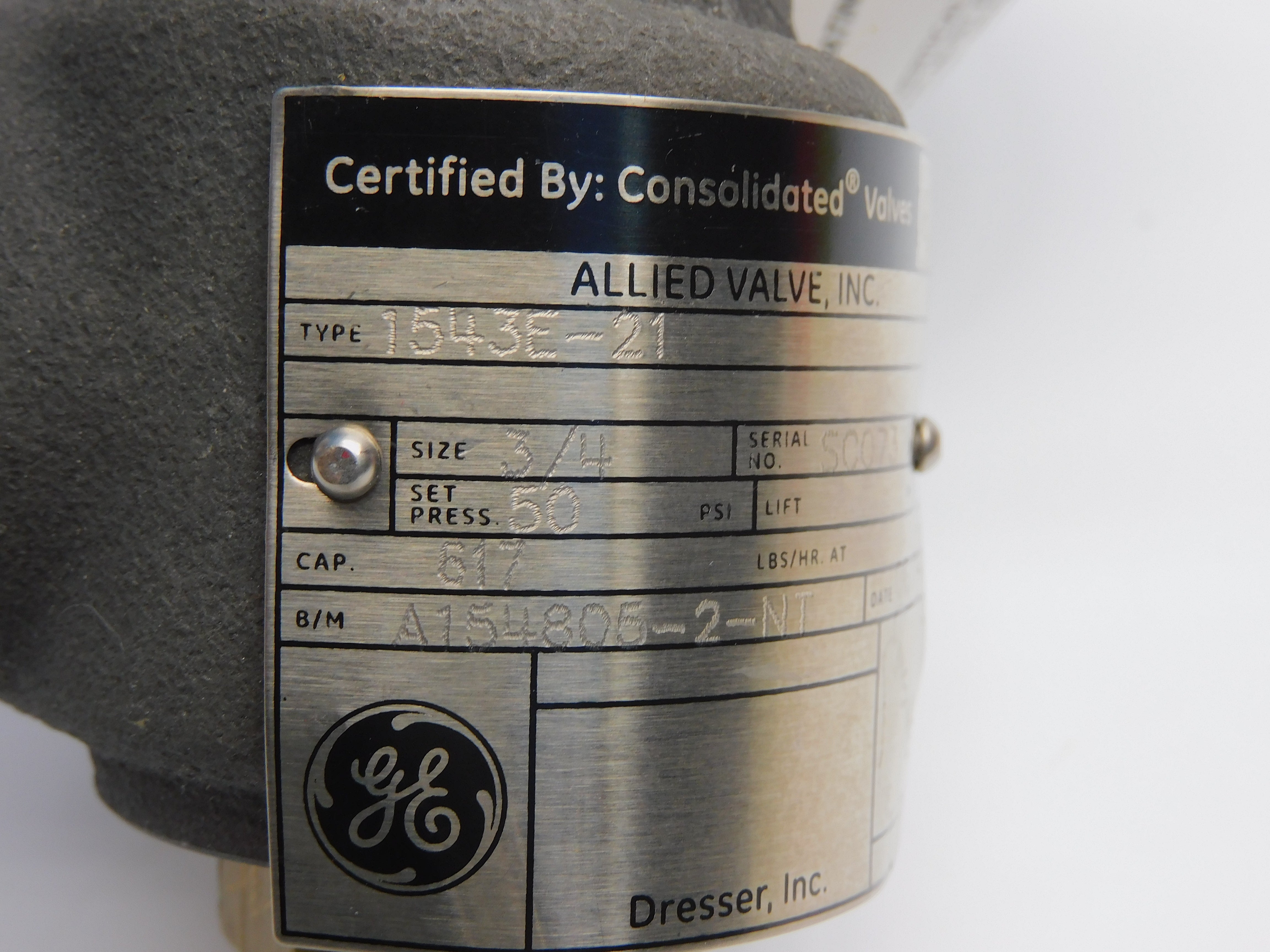 CONSOLIDATED 1543E-21 50PSI 3/4" NSNP