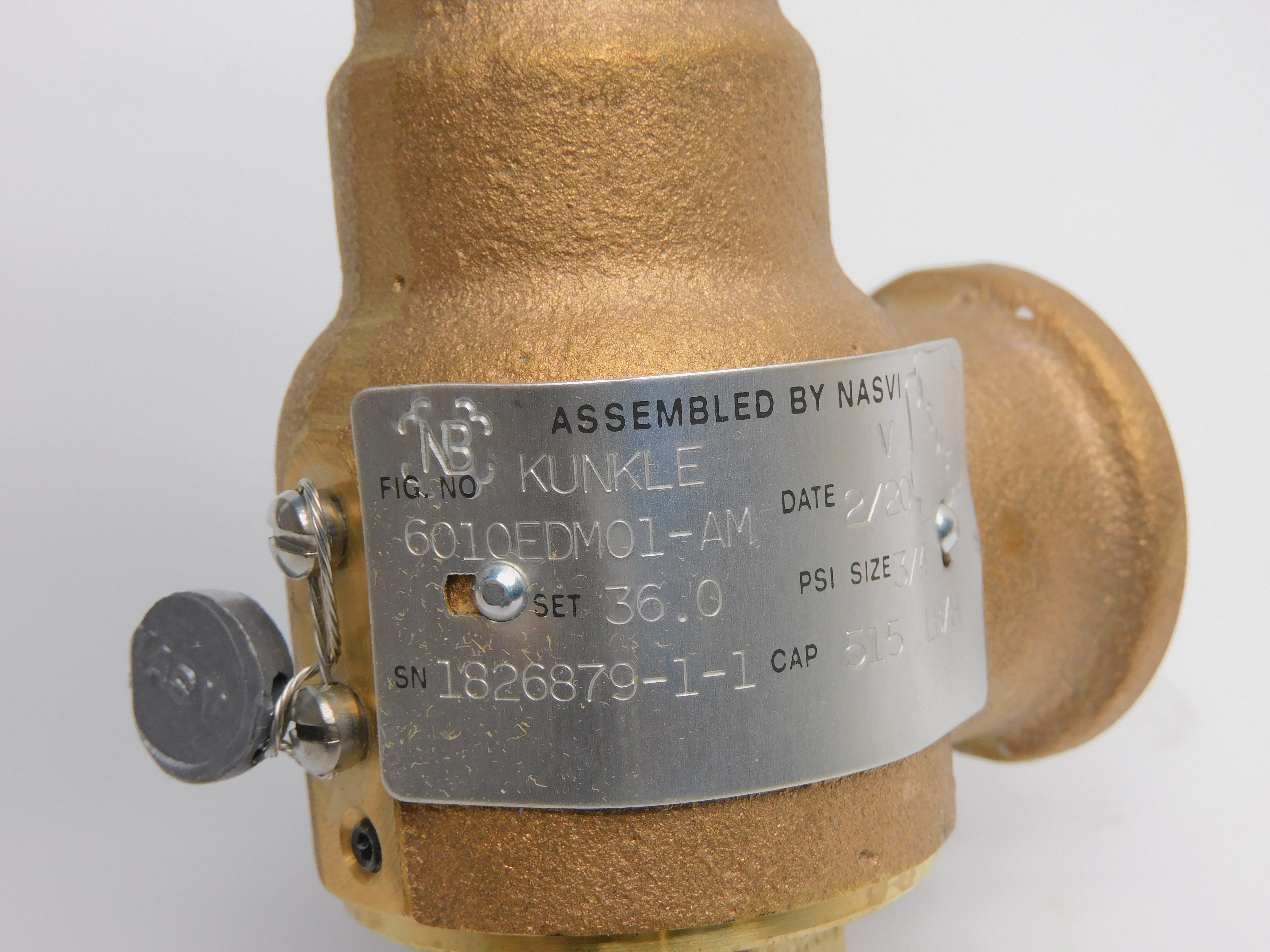 KUNKLE 6010EDM01-AM 36.0PSI 3/4" NSNP