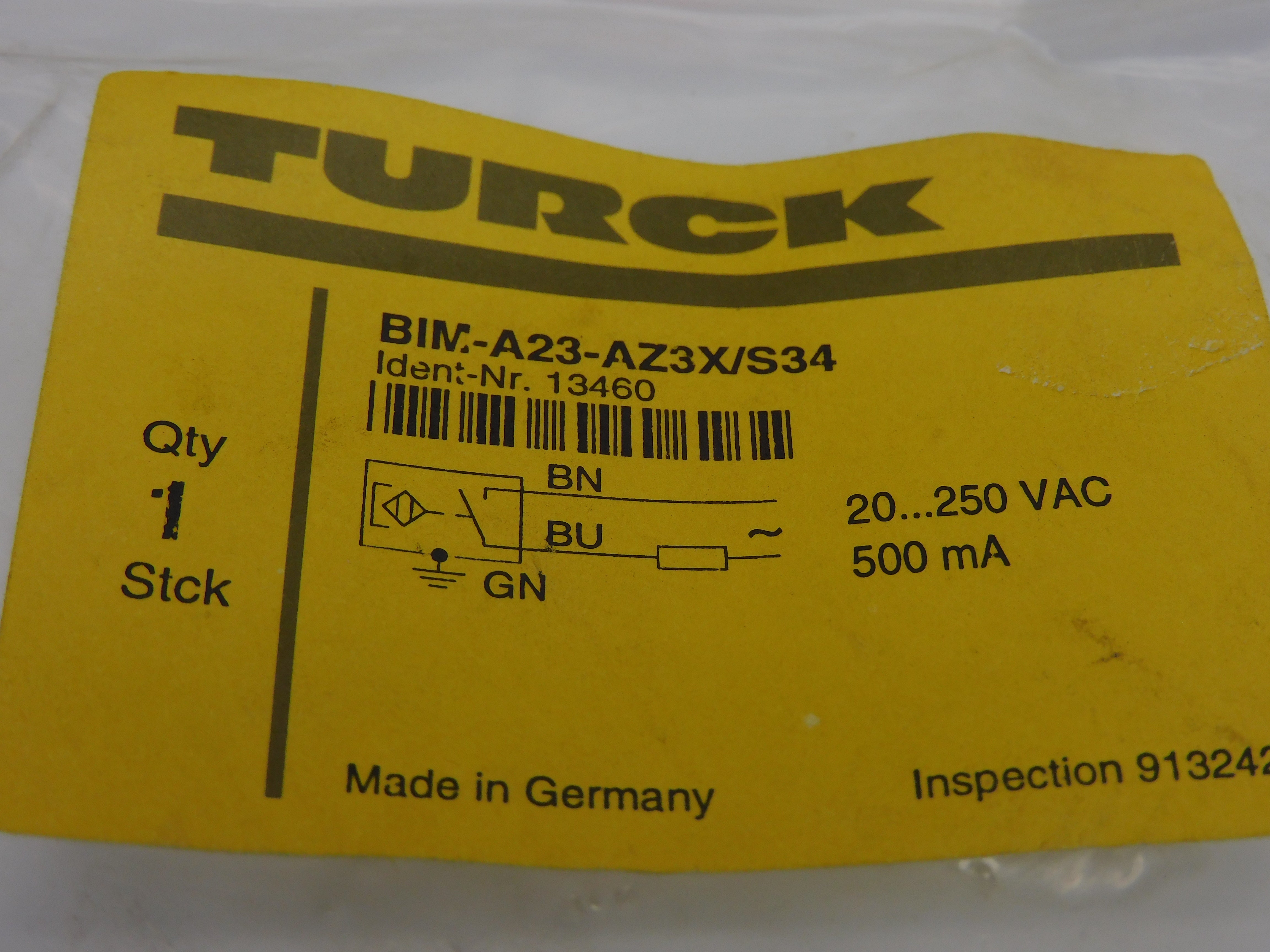 TURCK BIM-A23-AZ3X/S34 13460 20-250VAC (NO HARDWARE) NSMP