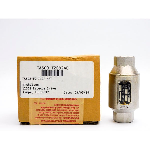 NICHOLSON TA502-F0 19A 500PSI 1/2" NSMP