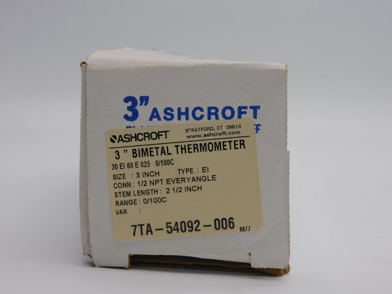 ASHCROFT 30EI60E025-0/100C NSMP