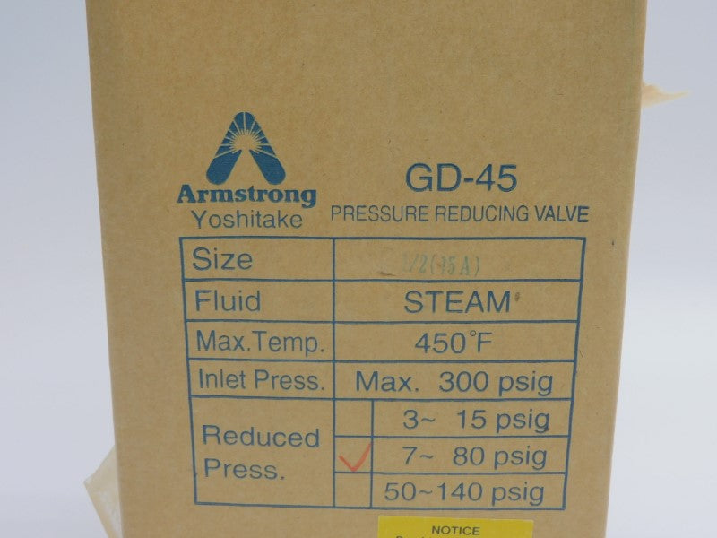 ARMSTRONG GD-45 15A 7-80PSI 1/2" NSMP