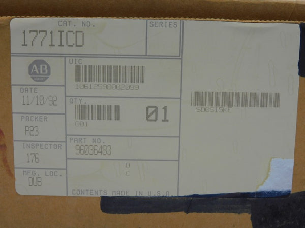 ALLEN BRADLEY 1771-ICD 20-60VDC 0.25A NSMP