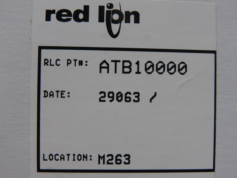 RED LION CONTROLS ATB10000 REV. X NSMP