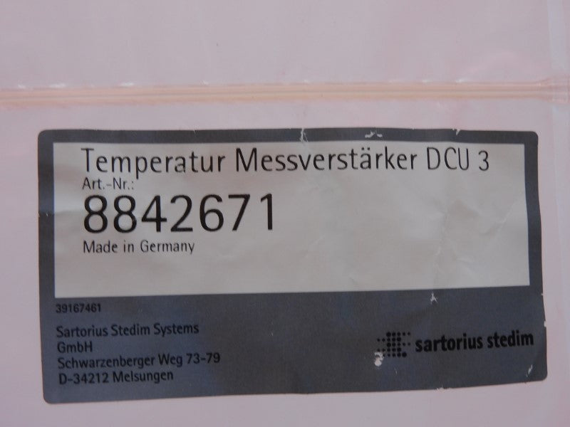 SARTORIUS STEDIUM 8842671 DCU3 NSMP