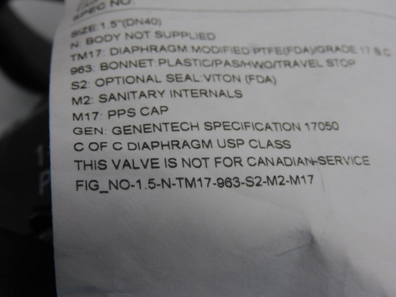 ITT 1.5-N-TM17-963-S2-M2-M17 1.5-C22-RA20MAX 1-1/2" NSNP
