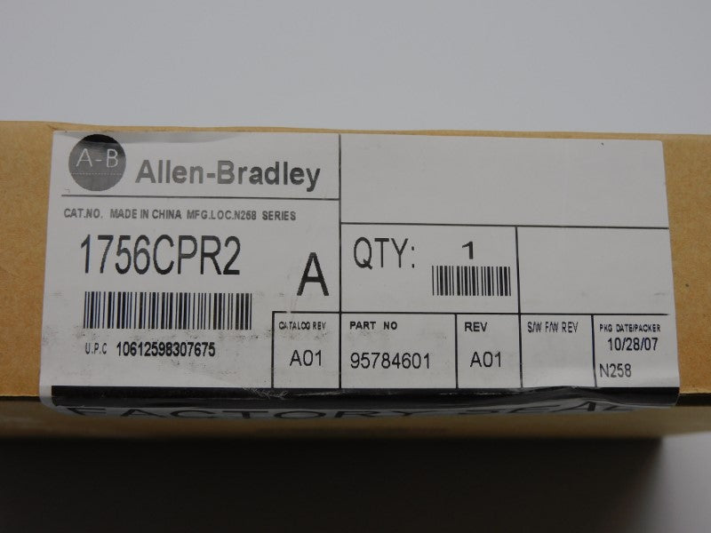 ALLEN BRADLEY 1756-CPR2 SER. A REV. A01 DATE: 2007 NSFS