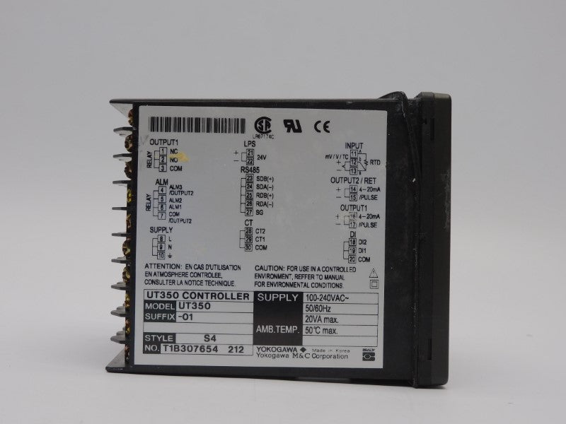 YOKOGAWA UT350-01 S4 100-240VAC UNMP