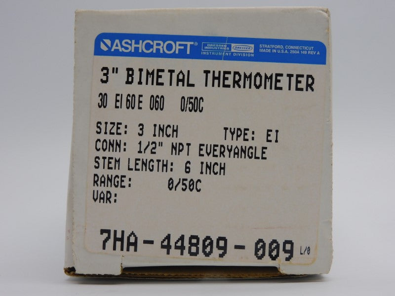 ASHCROFT 30EI60E060-0/50C 3" NSMP