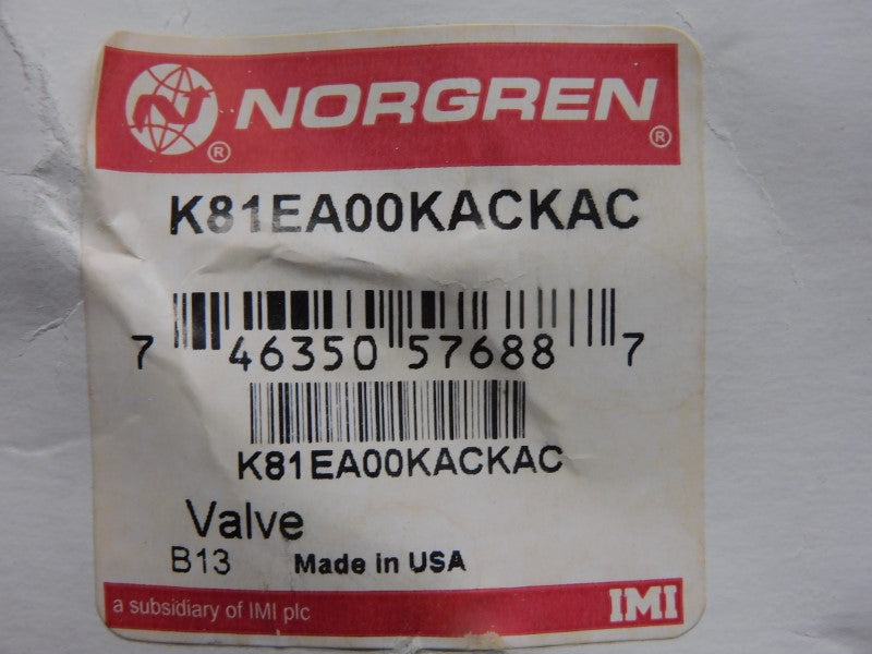 NORGREN K81EA00KACKAC 150PSI NSMP
