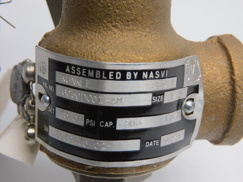 KUNKLE 6030DC01-AM 75.0PSI 1/2" UNMP
