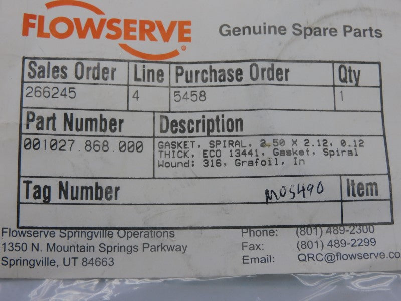 FLOWSERVE 001027.868.000 NSMP