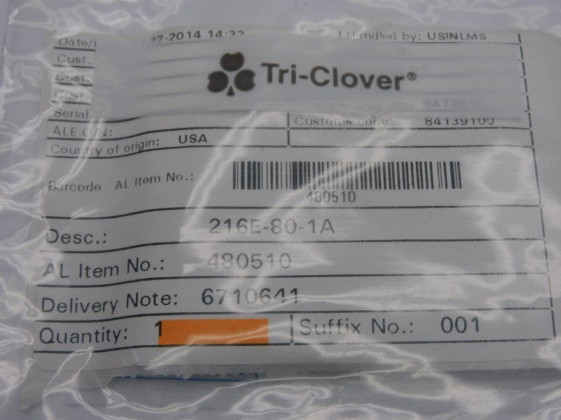 TRI-CLOVER 216E-80-1A 480510 NSMP