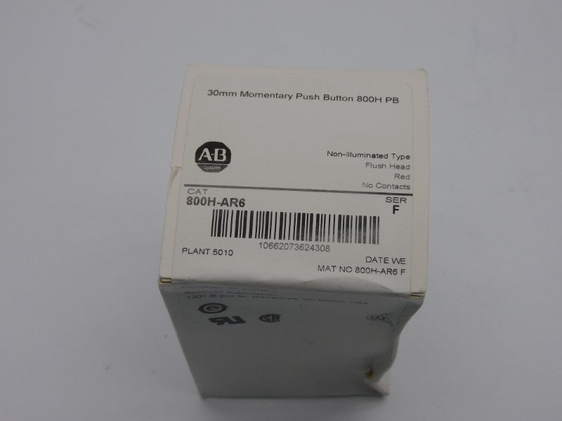 ALLEN BRADLEY 800H-AR6 SER. F (WH) NSFS