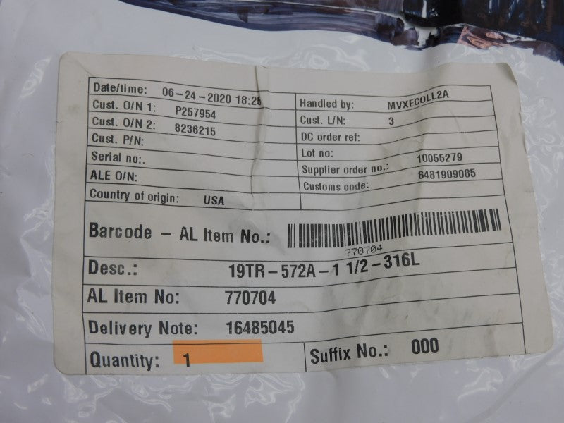 ALFA LAVAL 19TR-572A-1-1/2-316L 770704 NSMP