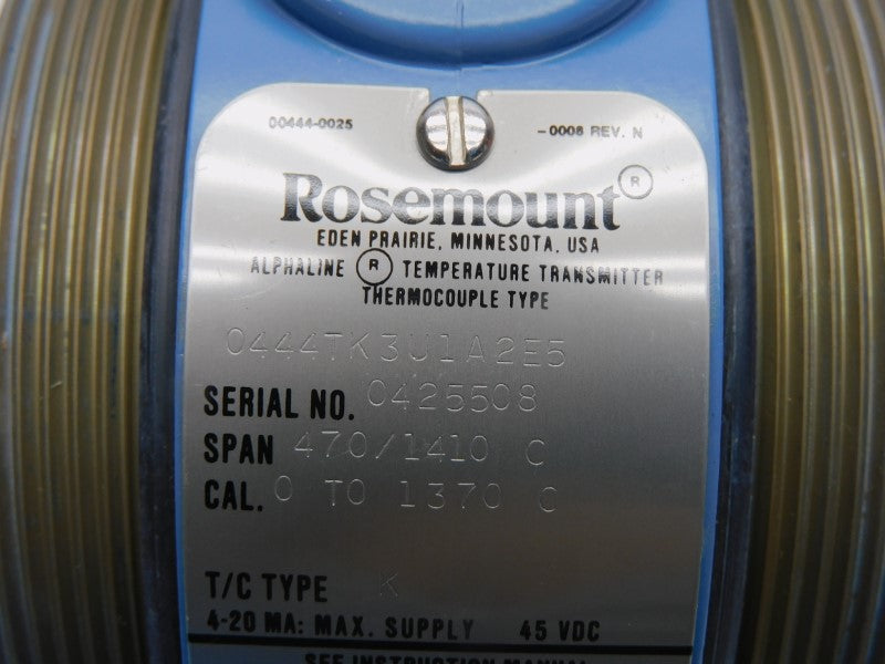 ROSEMOUNT 0444TK3U1A2E5 45VDC (AS PICTURED) NSNP