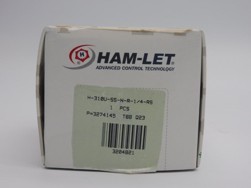 HAM-LET H-310U-SS-N-R-1/4-RS 5000PSI NSMP