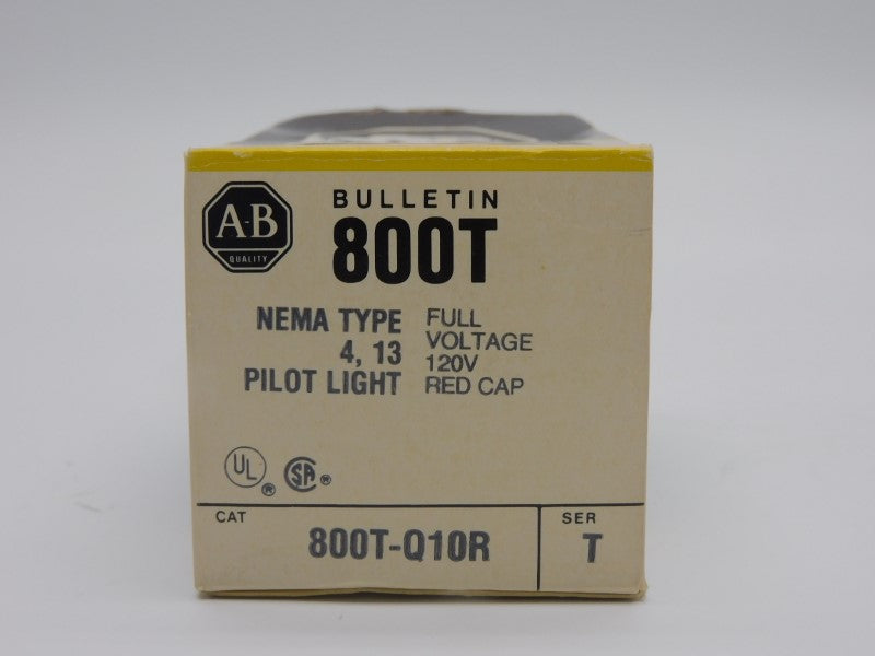 ALLEN BRADLEY 800T-Q10R SER. T 120V (NO CAP) (BK/YL) NSMP