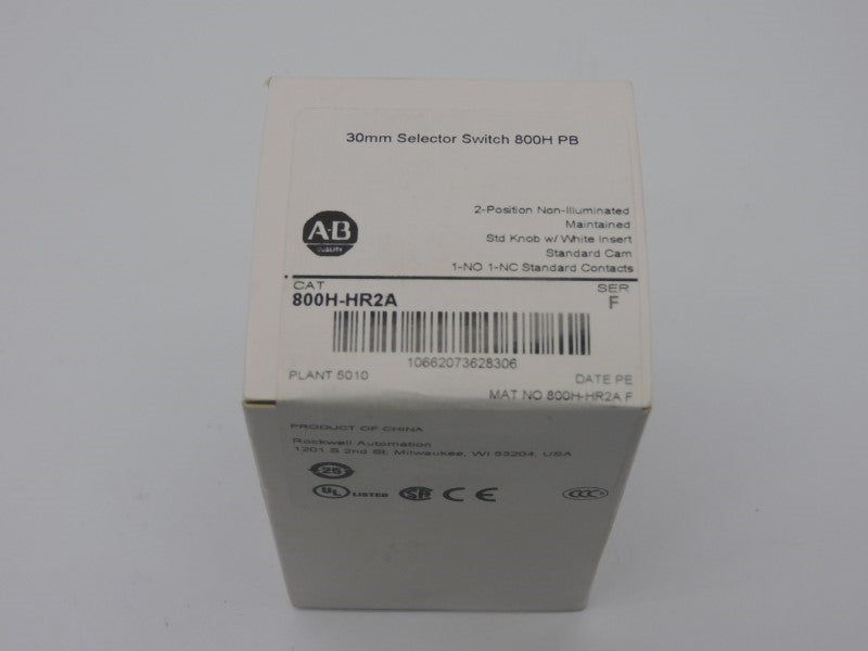 ALLEN BRADLEY 800H-HR2A SER. F (WH) NSFS