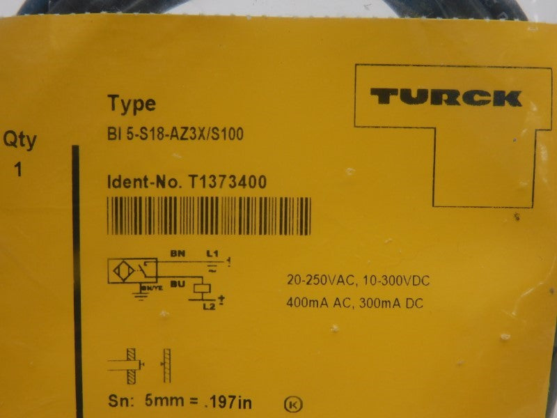 TURCK BI5-S18-AZ3X/S100 T1373400 10-300VDC NSMP