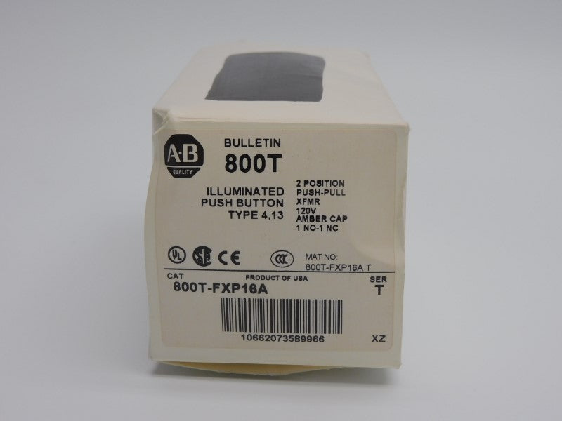 ALLEN BRADLEY 800T-FXP16A SER. T 120V (WH) NSMP