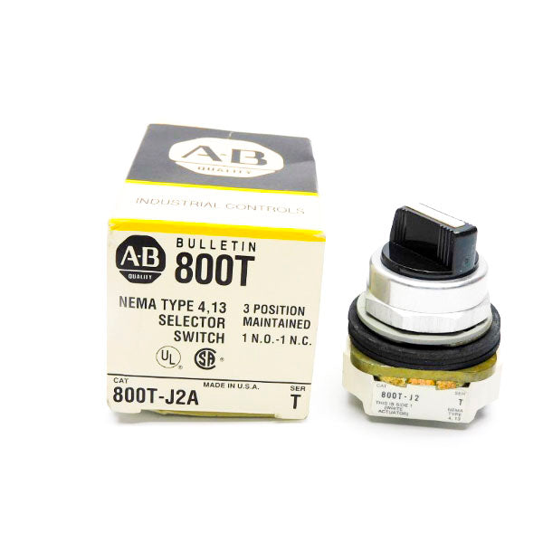 ALLEN BRADLEY 800T-J2A SER. T (BK/YL) (AS IS) NSMP