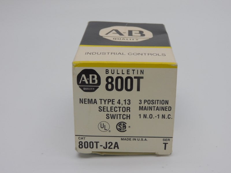 ALLEN BRADLEY 800T-J2A SER. T (BK/YL) (AS IS) NSMP