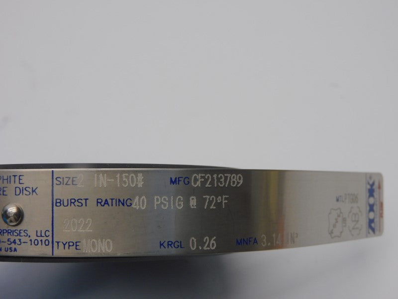 ZOOK ENTERPRISES CF213789 40PSI 2" NSMP