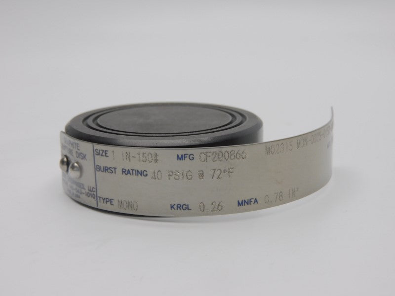 ZOOK ENTERPRISES CF200866 M02315 MON-0025-0150-U00007 40PSI 1" NSMP