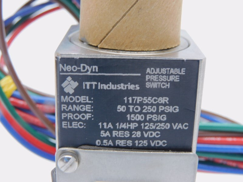 ITT 117P55C6R 125/250VAC 11A 50-250PSI NSMP