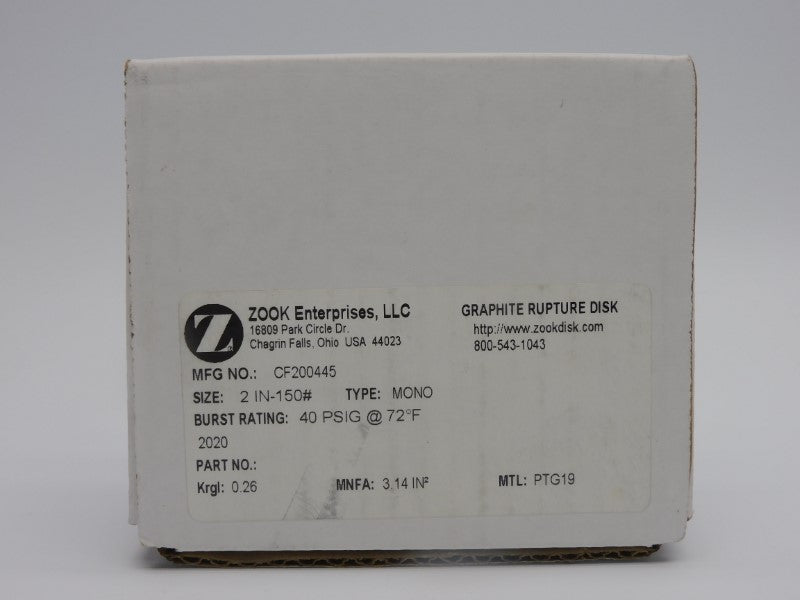 ZOOK ENTERPRISES CF200445 40PSI 2" NSMP
