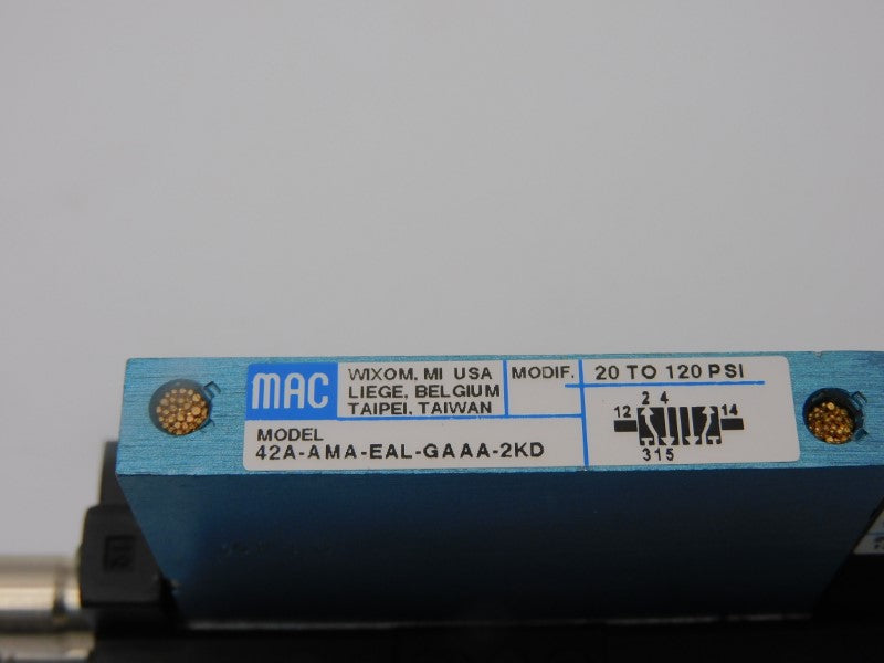 MAC 42A-AMA-EAL-GAAA-2KD 120VAC 20-120PSI NSMP