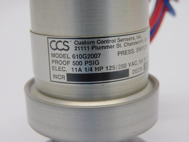 CCS 610G2007 125/250VAC 11A 5PSI NSNP