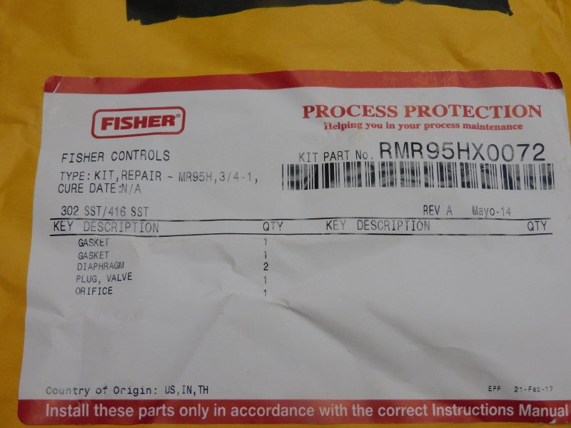 FISHER CONTROLS RMR95HX0072 NSMP