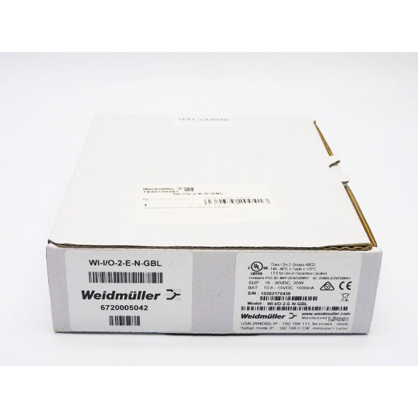 WEIDMULLER WI-I/O-2-E-N-GBL 6720005042 15-30VDC NSFS