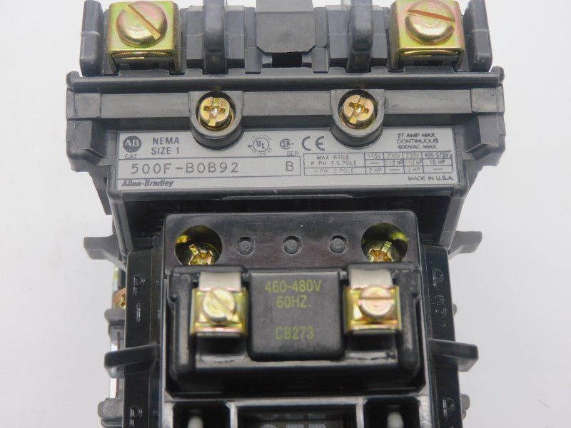 ALLEN BRADLEY 500F-BOB92 SER. B 460-480V 27A (BR/WH) NSMP