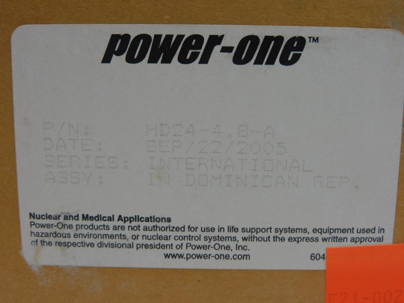 POWER-ONE HD24-4.8-A 24VDC 4.8A NSMP