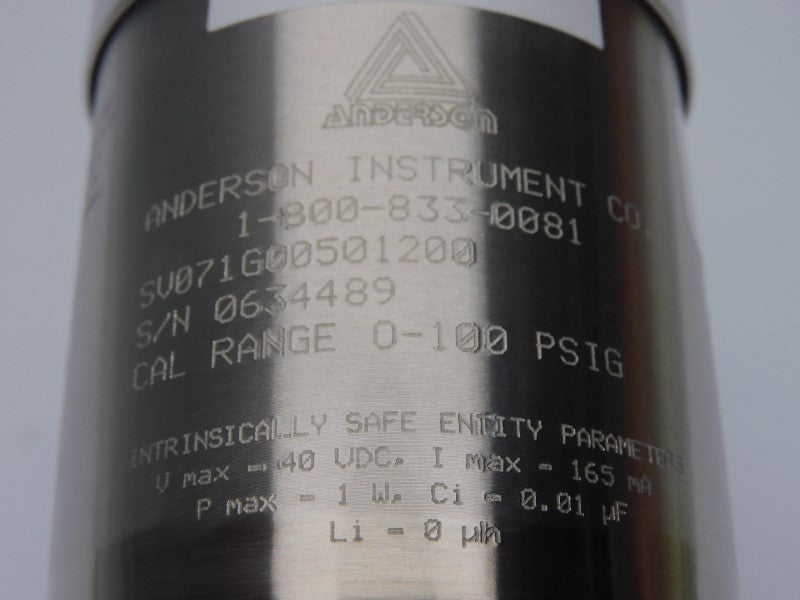 ANDERSON INSTRUMENT SV071G00501200 40VDC 0-100PSI NSNP